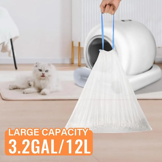 Tonepie Self-Cleaning Cat Litter Box Poop Bags Drawstring Closure for Tonepie Cat Toilet Pet Supplies Only 10 Rolls Garbage Bags Crazy Catlady Shop