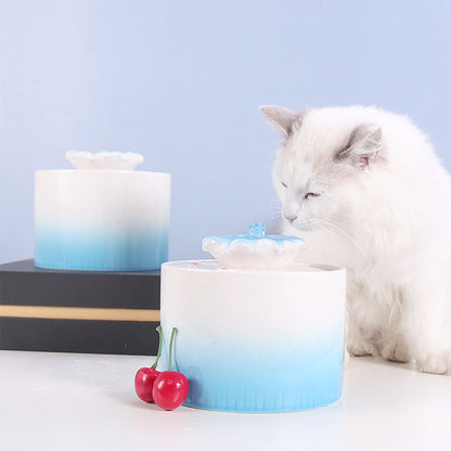 Automatisk cirkulerande värmetermostat Keramik kattdricksfontäner Crazy catlady shop