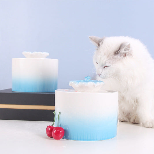 Automatisk cirkulerande värmetermostat Keramik kattdricksfontäner Crazy catlady shop