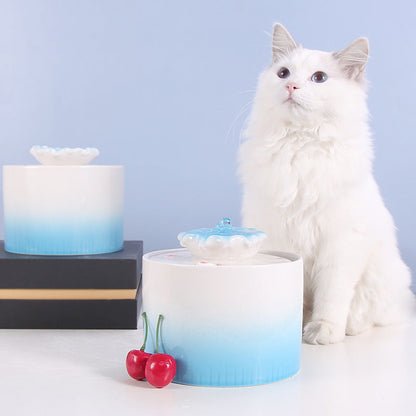 Automatisk cirkulerande värmetermostat Keramik kattdricksfontäner Crazy catlady shop