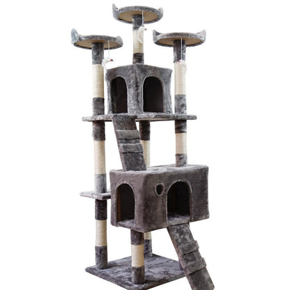 Large Cat Tree Cat Climbing Frame Integrated Jumping Platform Sisal Column CJ