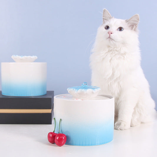 Automatisk cirkulerande värmetermostat Keramik kattdricksfontäner Crazy catlady shop