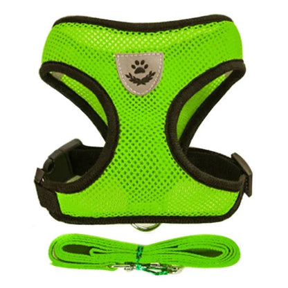 Cat Harness Vest Walking Lead Leash For Puppy Dogs Collar Polyester Adjustable Mesh Dog Harness For Small Medium Pet Accessories Crazy catlady shop
