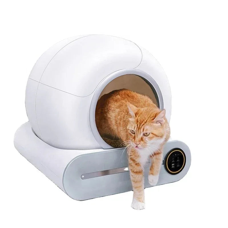 Smart Cat Litter Box Fully Automatic Large Capacity Cat Litter Box Semi-enclosed Smart Cat Toilet APP Remote Control Crazy Catlady Shop