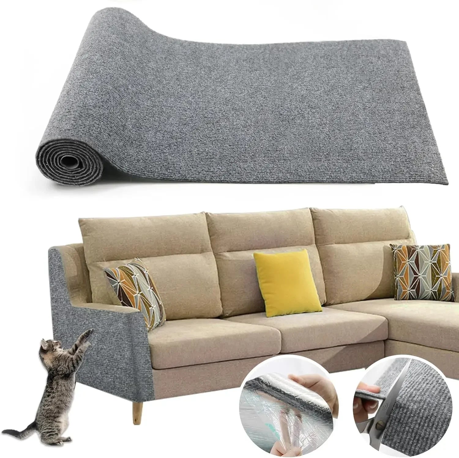 klösmatta självhäftande att fästa på möbler i 7 olika färger och 8 olika storlekar Crazy Catlady Shop