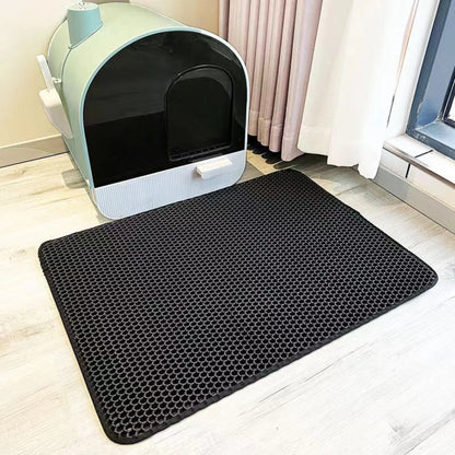 Large Cat Litter Mat Waterproof Double Layer Litter Trapping Clean Pad for Cat Litter Box Durable and Easy to Clean Crazy Catlady Shop