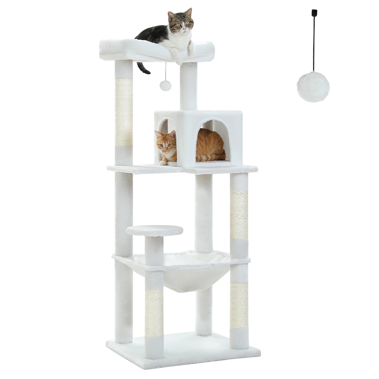 Luxury Cat Tree House Tower with Cabinet Solid Wood Cat Tree Posting Toy Multi-Level Kitten Cat Condo rascador gato arbre à chat Crazy Catlady Shop