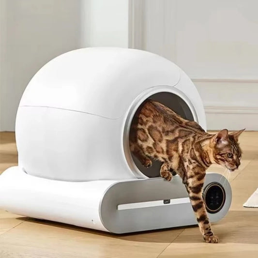 Smart Cat Litter Box Fully Automatic Large Capacity Cat Litter Box Semi-enclosed Smart Cat Toilet APP Remote Control Crazy Catlady Shop