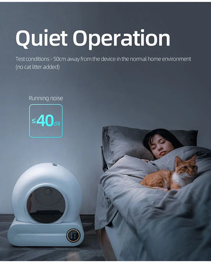 Smart Cat Litter Box Fully Automatic Large Capacity Cat Litter Box Semi-enclosed Smart Cat Toilet APP Remote Control Crazy Catlady Shop