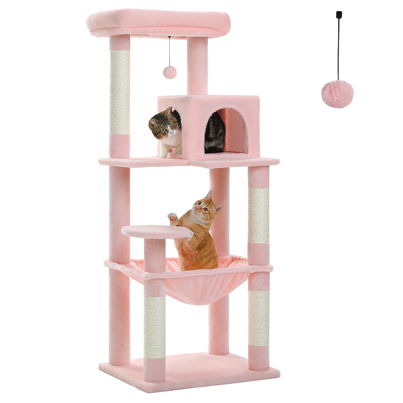Luxury Cat Tree House Tower with Cabinet Solid Wood Cat Tree Posting Toy Multi-Level Kitten Cat Condo rascador gato arbre à chat Crazy Catlady Shop