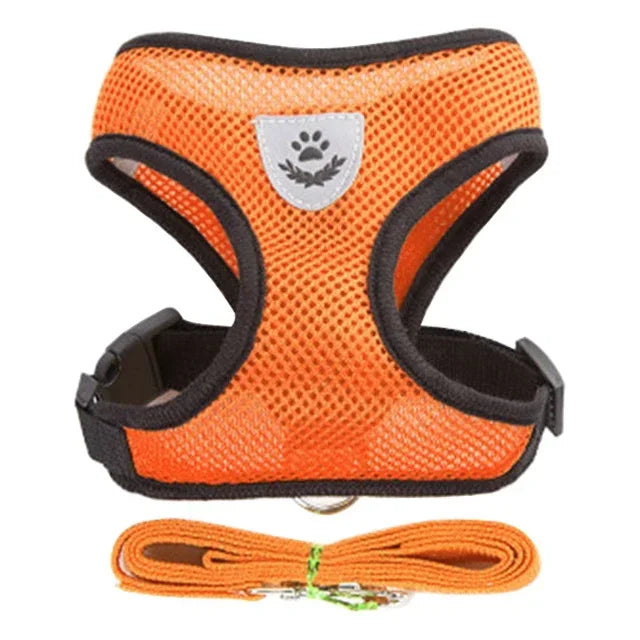 Cat Harness Vest Walking Lead Leash For Puppy Dogs Collar Polyester Adjustable Mesh Dog Harness For Small Medium Pet Accessories Crazy catlady shop