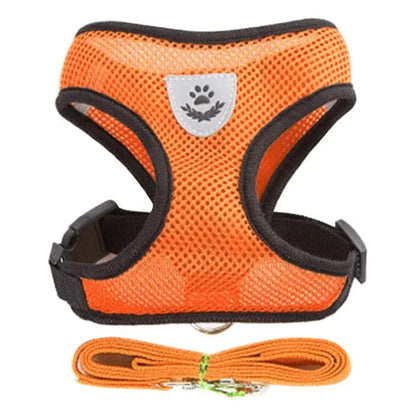 Cat Harness Vest Walking Lead Leash For Puppy Dogs Collar Polyester Adjustable Mesh Dog Harness For Small Medium Pet Accessories Crazy catlady shop