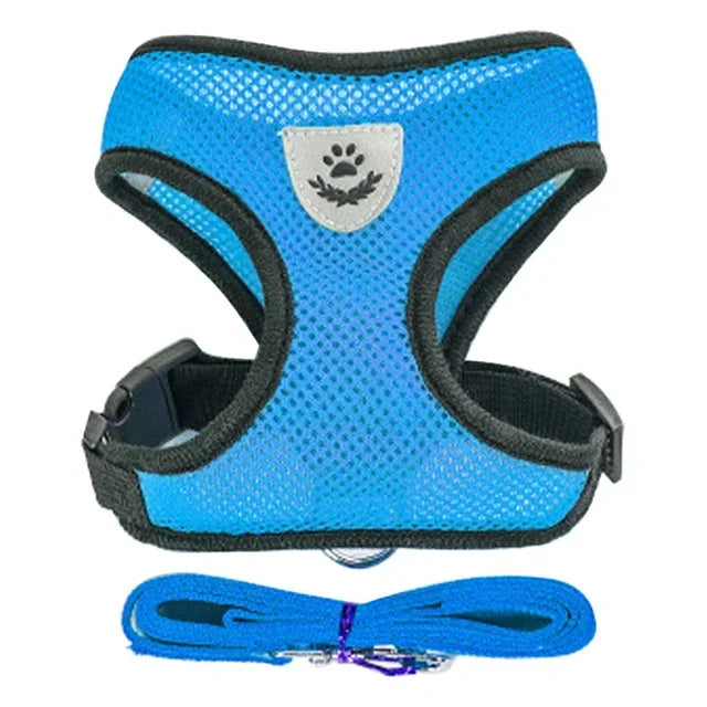 Cat Harness Vest Walking Lead Leash For Puppy Dogs Collar Polyester Adjustable Mesh Dog Harness For Small Medium Pet Accessories Crazy catlady shop