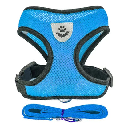 Cat Harness Vest Walking Lead Leash For Puppy Dogs Collar Polyester Adjustable Mesh Dog Harness For Small Medium Pet Accessories Crazy catlady shop