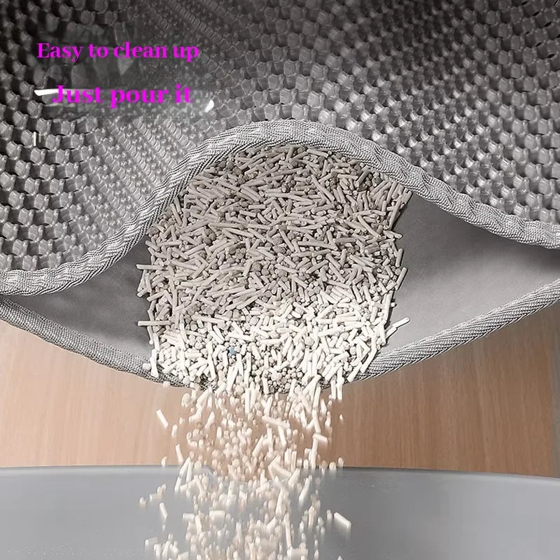 Large Cat Litter Mat Waterproof Double Layer Litter Trapping Clean Pad for Cat Litter Box Durable and Easy to Clean Crazy Catlady Shop