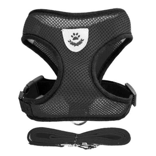 Cat Harness Vest Walking Lead Leash For Puppy Dogs Collar Polyester Adjustable Mesh Dog Harness For Small Medium Pet Accessories Crazy catlady shop