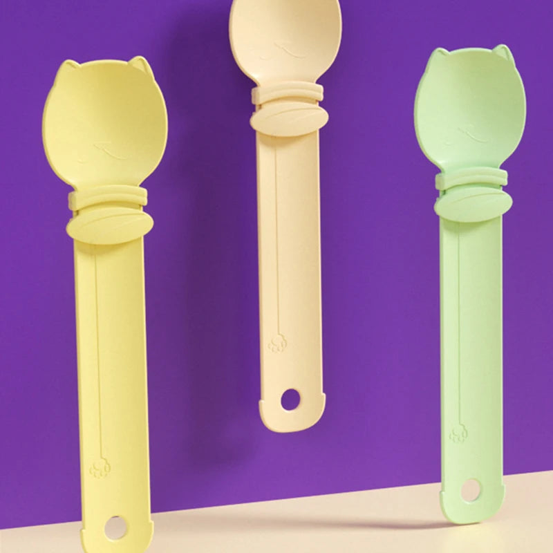 2PCs Cat Strip Squeeze Spoon Cat Strip Feeder for Lickable Wet Cat Treats Pet Liquid Snack Feeding Tool Cat Feeder Pet Supplies Crazy Catlady Shop