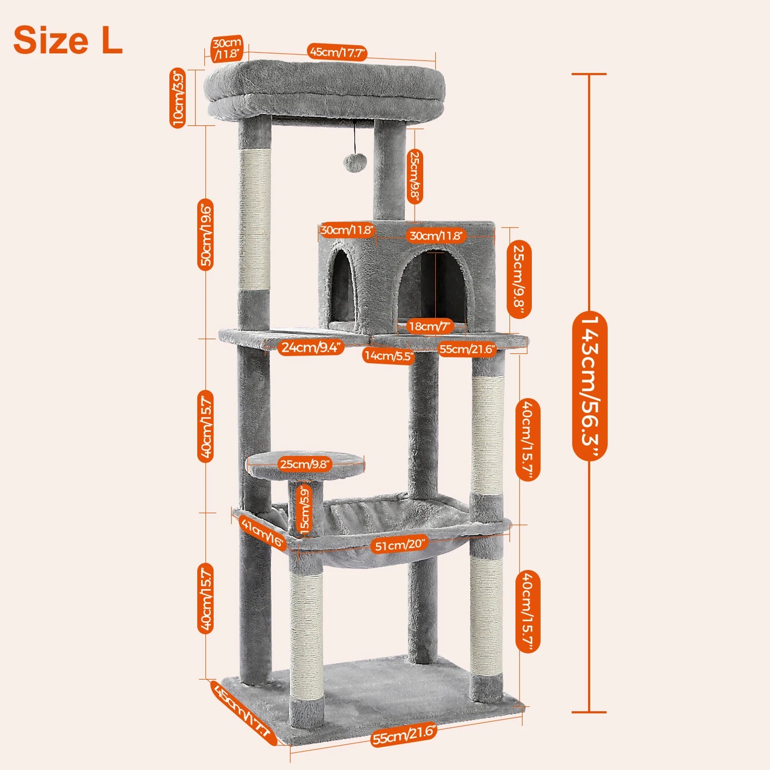 Luxury Cat Tree House Tower with Cabinet Solid Wood Cat Tree Posting Toy Multi-Level Kitten Cat Condo rascador gato arbre à chat Crazy Catlady Shop